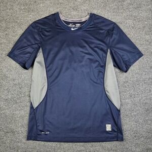 Nike Pro Combat Fitted Shirt Men L Dri Fit Training Performance Top Short Sleeve